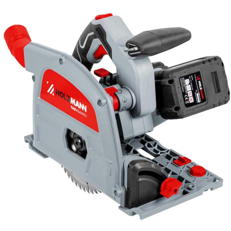 Holzmann Maschinen Holzmann TAS165AKKU sierra circular portátil 16,5 cm Negro, Gris, Rojo 5500 RPM 100 W