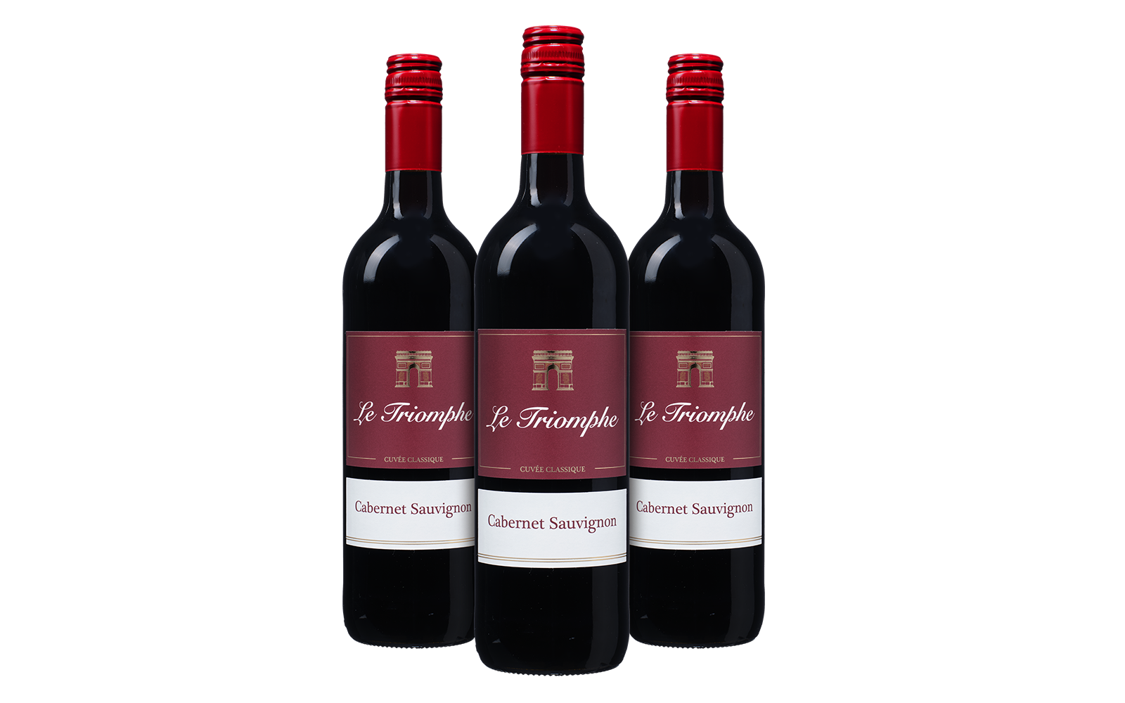 Wijnvoordeel Le Triomphe Cabernet Sauvignon Probeerpakket (3 flessen) - Rood