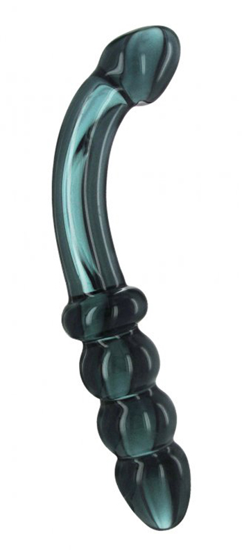 Prisms Erotic Glass Hamsa G-Spot-/Prostaat Dildo - Smoky Jade - Groen