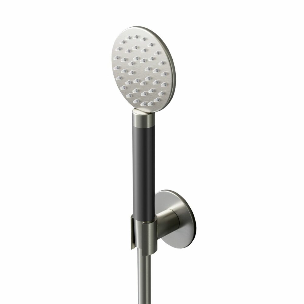 Hotbath Cobber Handdouche met wandsteun Zwart Chroom M444BK