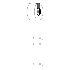 Brady M6-25x75-B7598-WT polyurethaan tags wit | 25 mm x 75 mm (origineel)