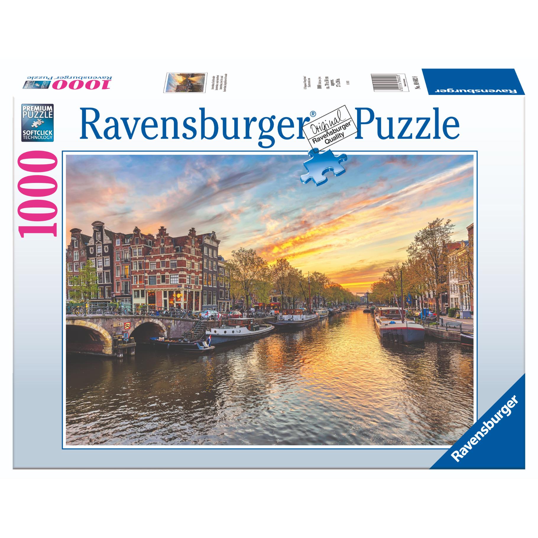 Top1Toys Ravensburger puzzel Amsterdam grachtenoever 1000 stukjes