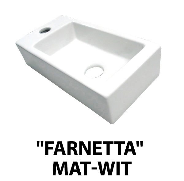 Best Design Farnette fontein links met kraangat 37x18cm mat wit