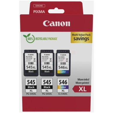 Canon Multipack 2x PG-545XL & 1x CL-546XL 8286B013 Replace: N/A