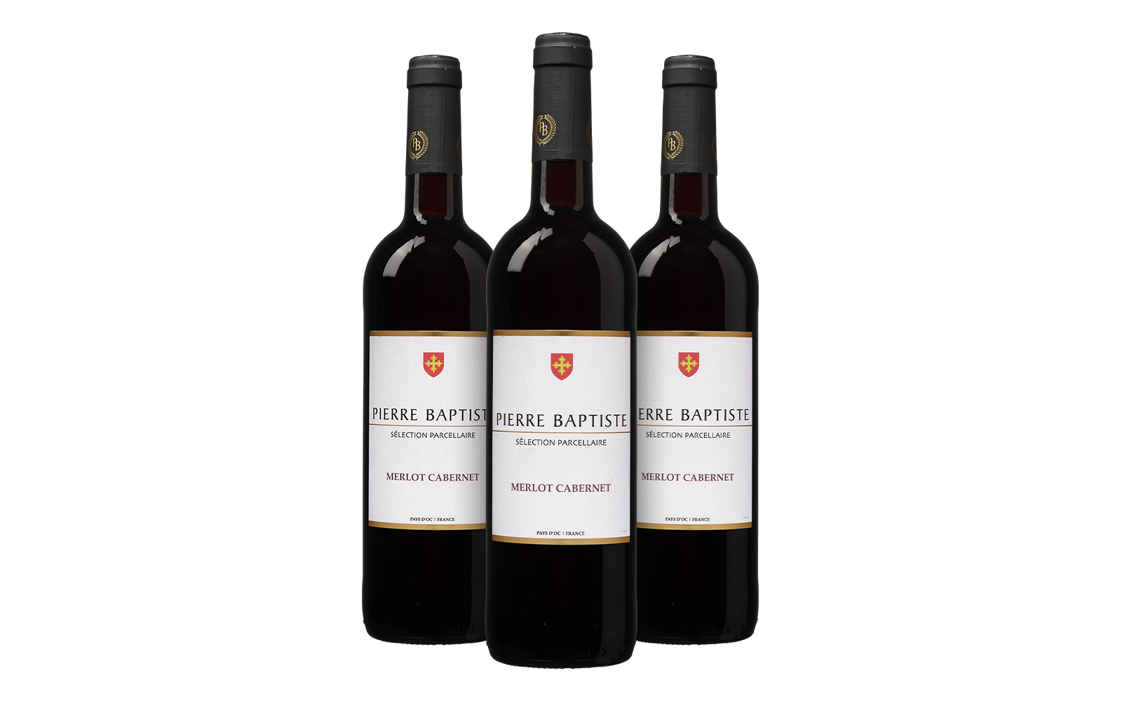 Wijnvoordeel Pierre Baptiste Merlot-Cabernet Sauvignon Probeerpakket (3 flessen) - Rood