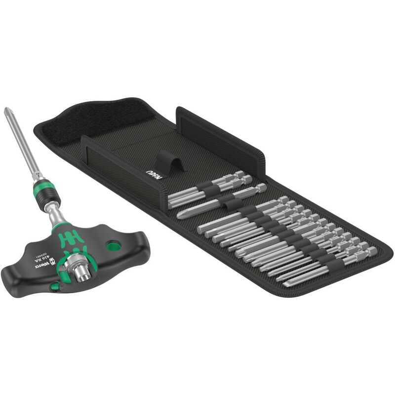 Wera Forma de potencia Compacto 400 ra Imperial Set 1 Conjunto de bits de bits de manejo cruzado