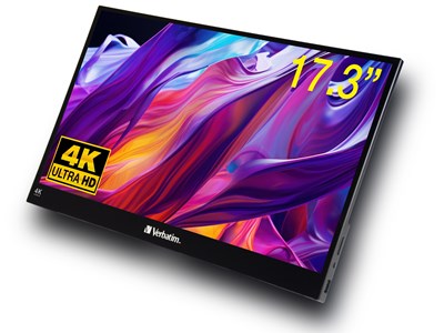 Verbatim Portable Touchscreen Monitor Ultra HD 4K - 17.3”