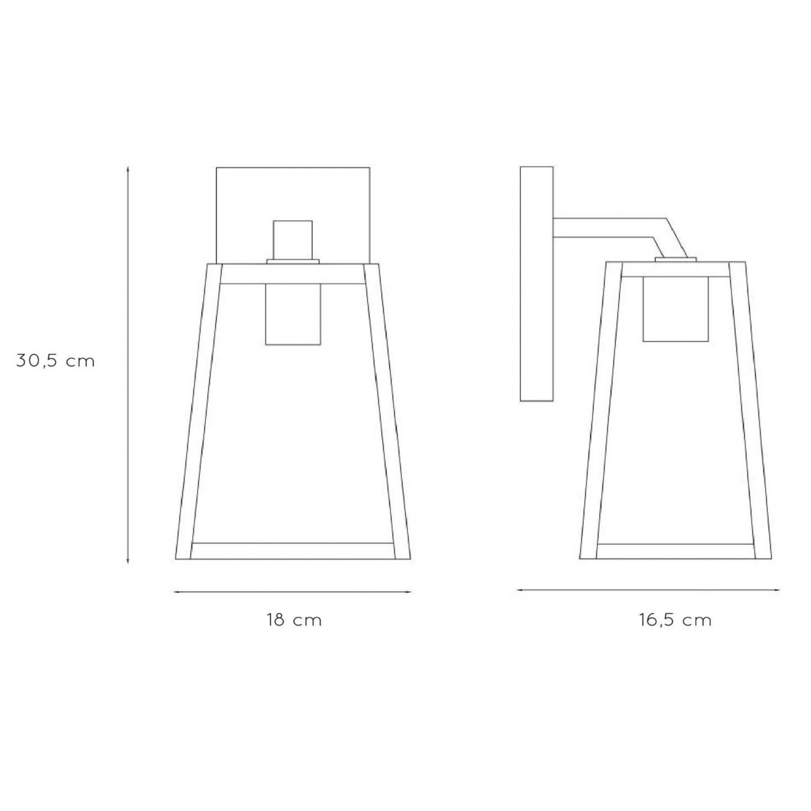 Lucide MATSLOT Wandlamp 1xE27 - Zwart