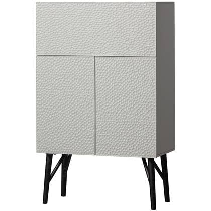 BePureHome Drankkast Carved - Hout - Mist - 146x90x46
