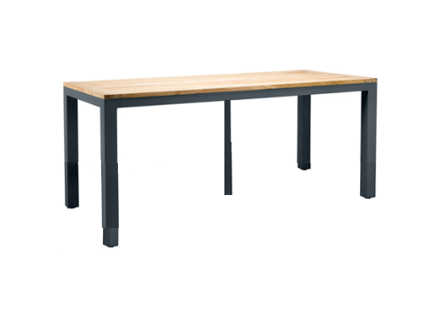 SUNS Monte Vari Dining Tafel Matt Royal Grey Met Teak Top 180 x 100 cm -