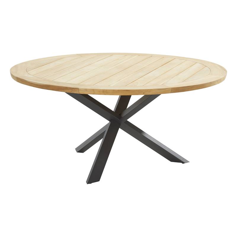 4SO Taste Prado Dining Tafel Teak Antracite dia. 160 cm -