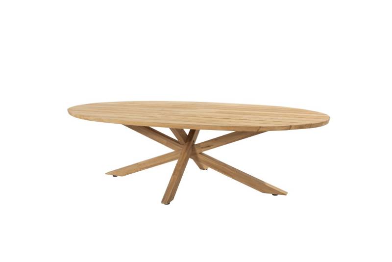 4SO Prado Low Diningtafel Teak Ellipse 240 x 115 cm -