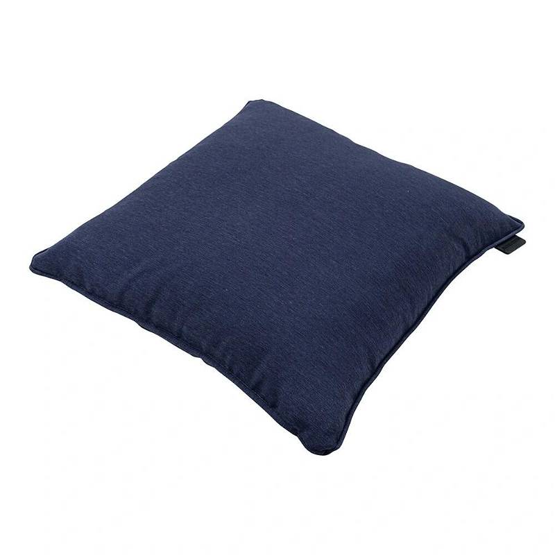 Madison Sierkussen 45x45 cm Piping Panama Indigo - - Blauw