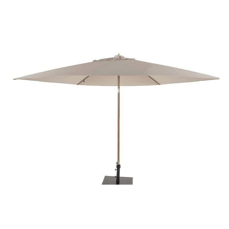 4SO Azzurro 300 cm dia. zand met houtlook frame parasol -