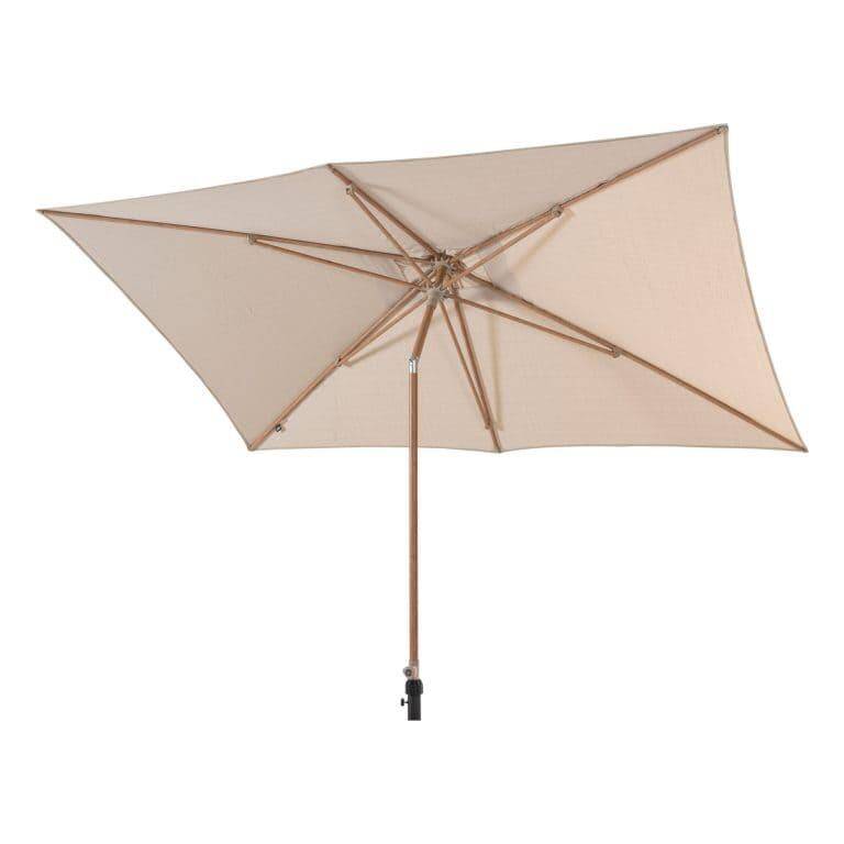 4SO Azzurro 200 x 300 cm zand met houtlook frame parasol -