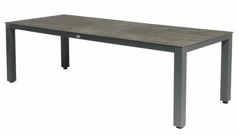 Tierra Outdoor Briga Dining Table Trespa Top Forest Grey 240 x 100 cm Charcoal Frame -