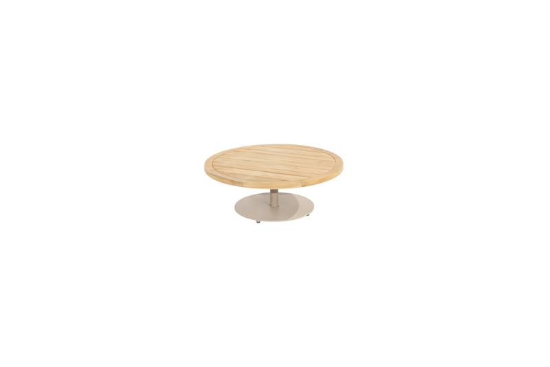 4SO Volta teak salontafel centrale poot latte 80 cm dia. H30 cm -