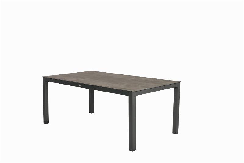 Tierra Outdoor Briga Dining Table Trespa Top Forest Grey 180 x 100 cm Charcoal Frame -