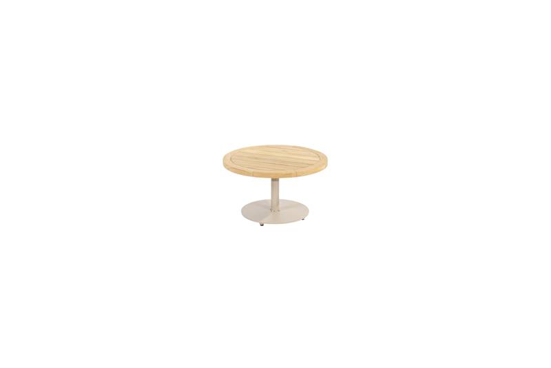 4SO Volta teak salontafel centrale poot latte 60 cm dia. H35 cm -