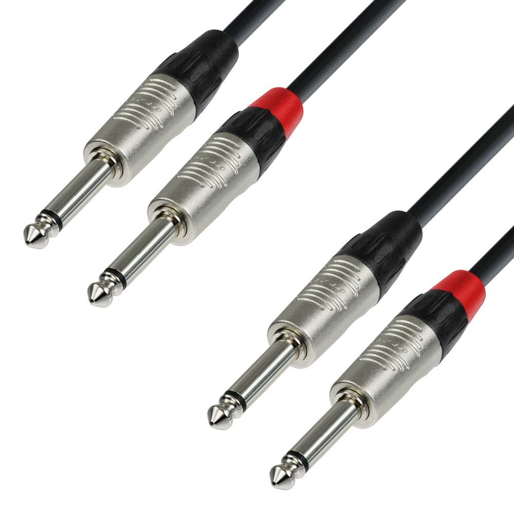 Adam Hall 4 Star TPP 0600 Rean kabel 2x jack mono naar 2x jack mono 6m