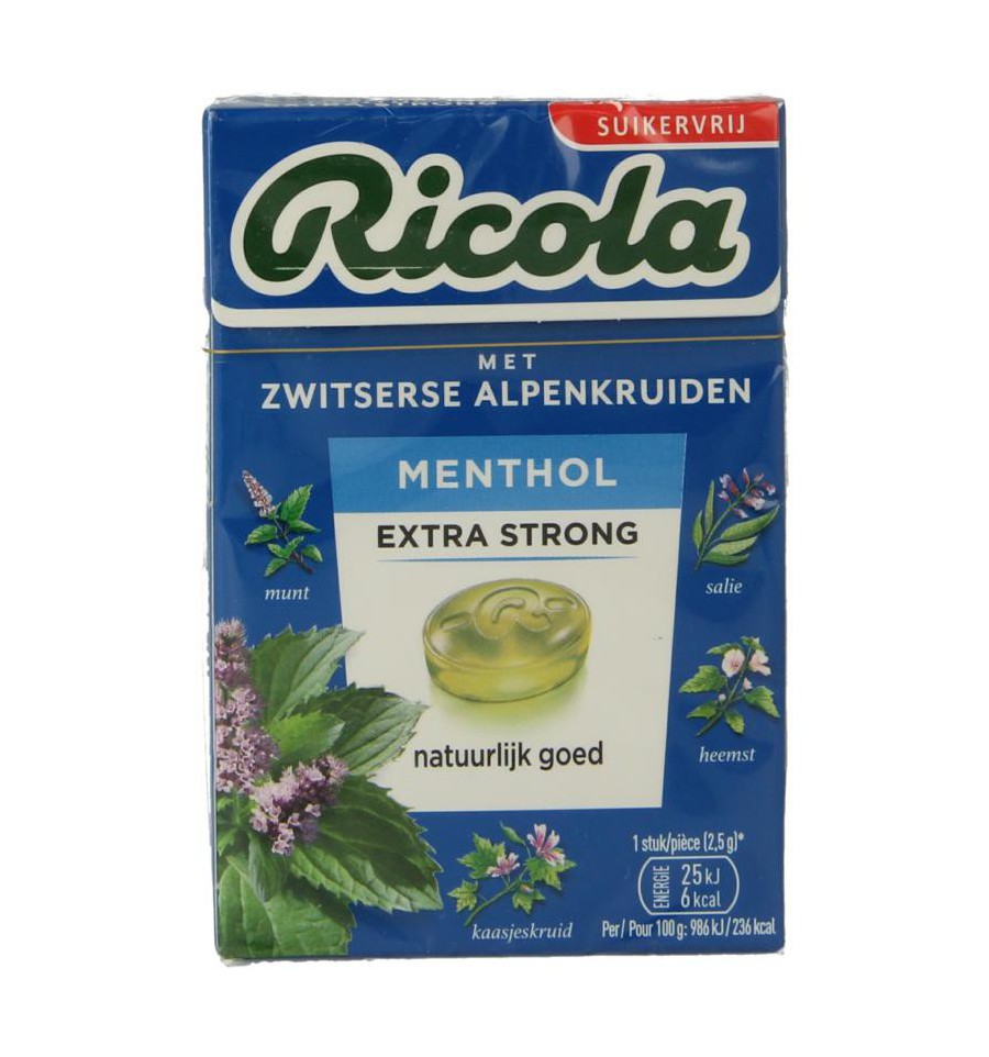 Ricola Menthol extra strong suikervrij