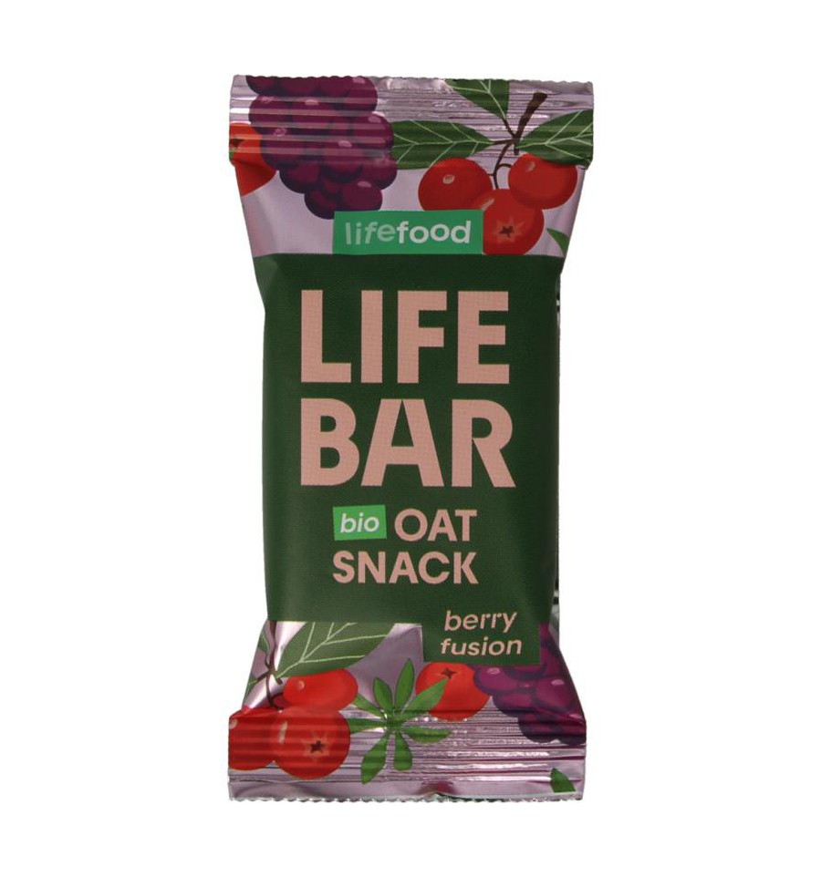 Lifefood Lifebar oatsnack berry fusion bio