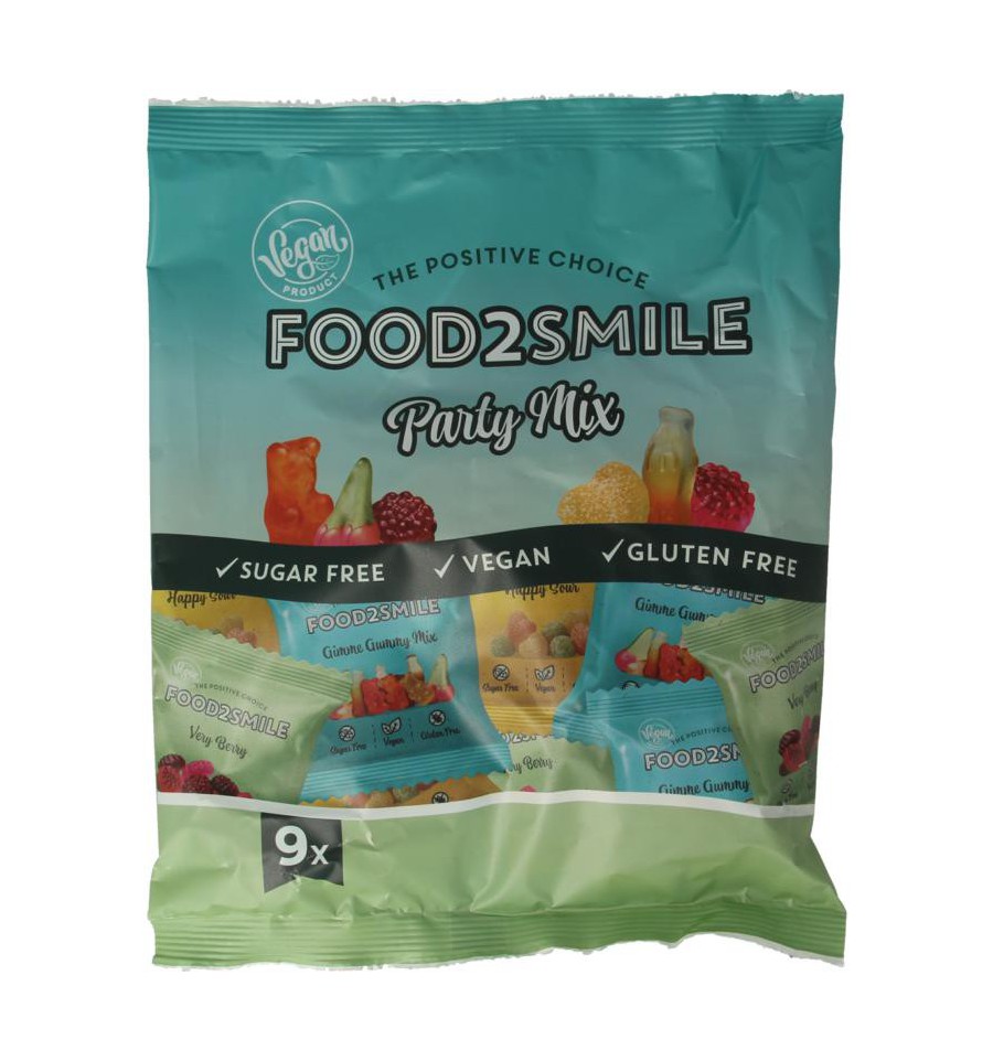 Food2smile Party mix uitdeelzak 9 zakjes