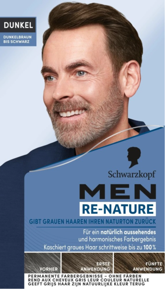 Schwarzkopf Re-Nature Cream Men Dunkelbraun - Donkerbruin