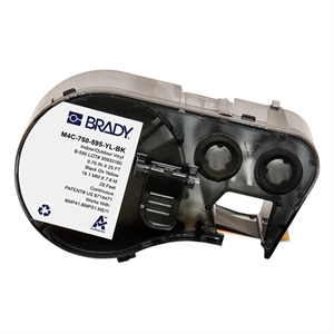 Brady M4C-750-595-YL-BK tape vinyl zwart op geel | 19,05 mm x 7,62 m (origineel)