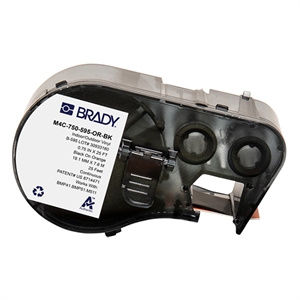 Brady M4C-750-595-OR-BK tape vinyl zwart op oranje | 19,05 mm x 7,62 m (origineel)