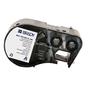 Brady M4C-750-595-CL-BK tape vinyl zwart op transparant | 19,05 mm x 6,1 m (origineel)