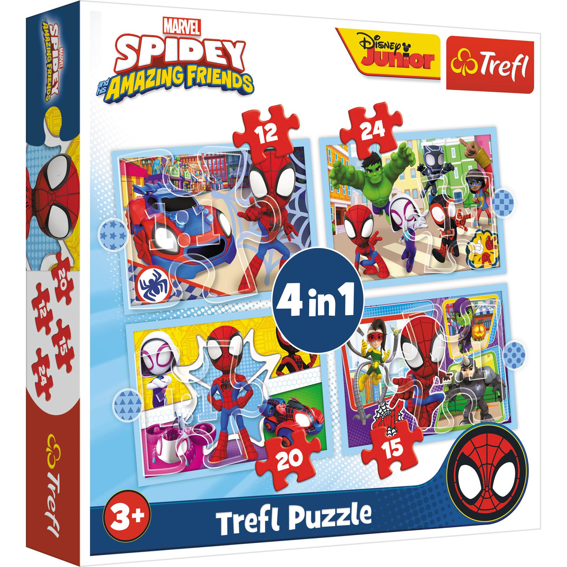 Top1Toys Puzzel Spidey and Friends 4 in 1