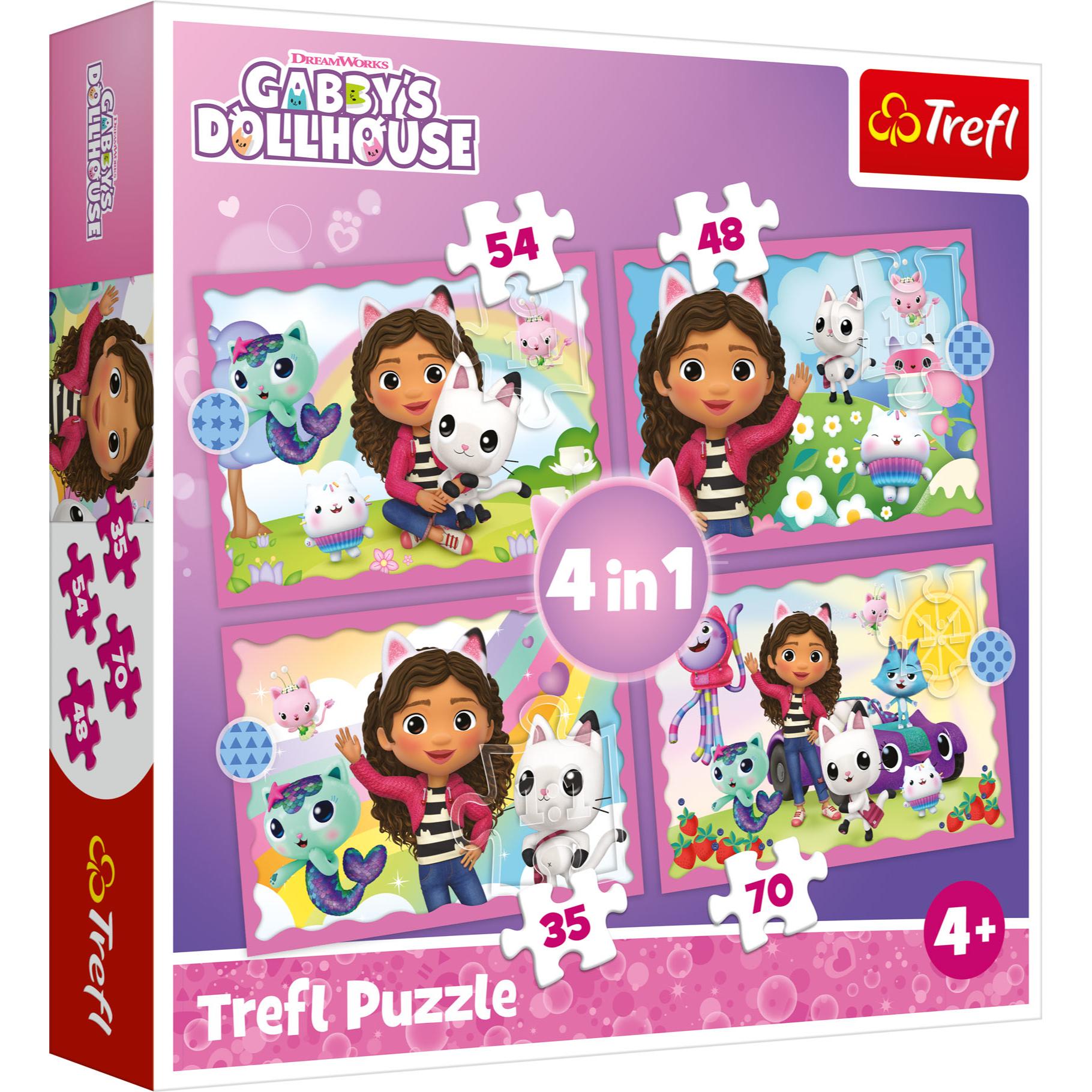 Top1Toys Puzzel Gabby's Dollhouse 4 in 1