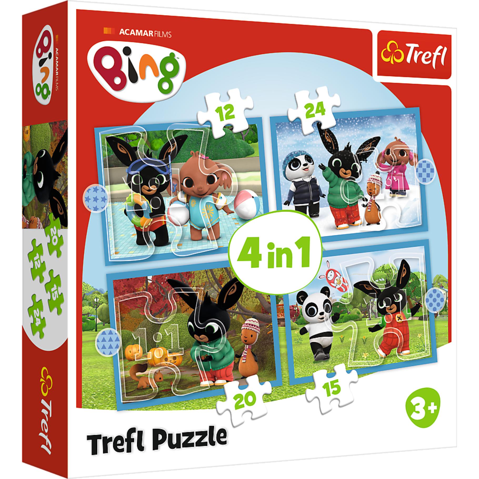 Top1Toys Puzzel Bing 4 in 1