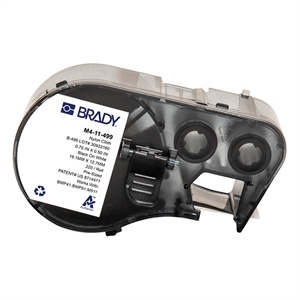 Brady M4-11-499 nylonweefsel labels zwart op wit | 19,05 mm x 12,7 mm (origineel)