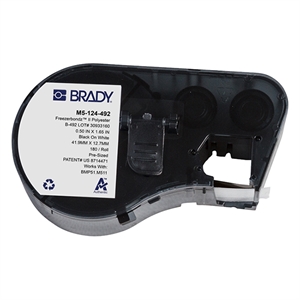 Brady M5-124-492 Freezerbondz polyester labels zwart op wit | 41,91 mm x 12,7 mm (origineel)