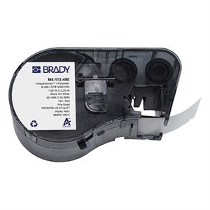 Brady M5-113-490 Freezerbondz polyester labels zwart op wit | 38,1 mm x 55,88 mm (origineel)