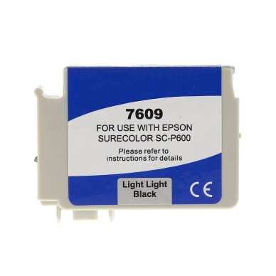 WL Inktcartridge, vervangt Epson T7609, licht zwart, 32 ml 0T7609 Replace: T7609