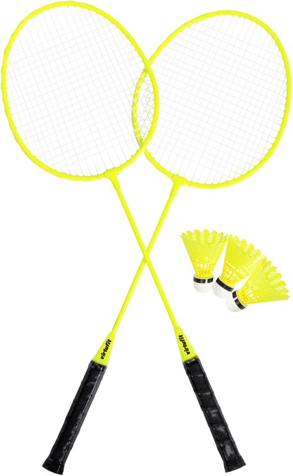 VirtuFit Badminton Set - 2 Rackets - 3 shuttles - Inclusief draagtas