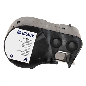 Brady M5-132-499 nylonweefsel labels zwart op wit | 38,10 mm x 31,75 mm (origineel)