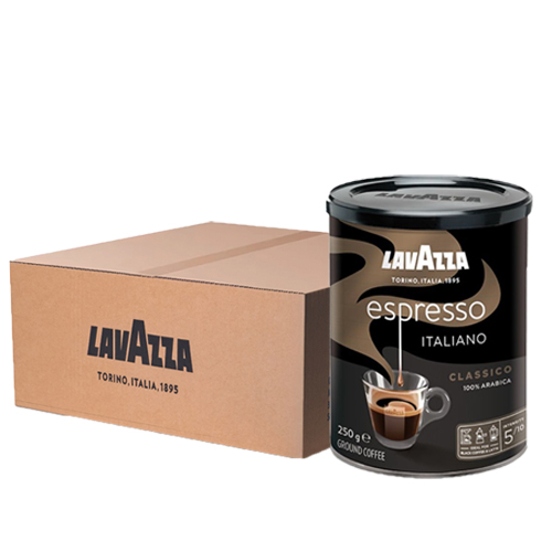 Lavazza - Espresso Italiano Classico gemalen koffie (Blik) - 12x 250g