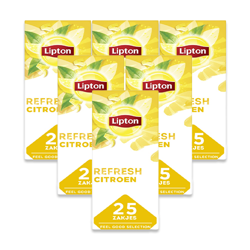 Lipton - Feel Good Selection Zwarte Thee Citroen - 6x 25 zakjes