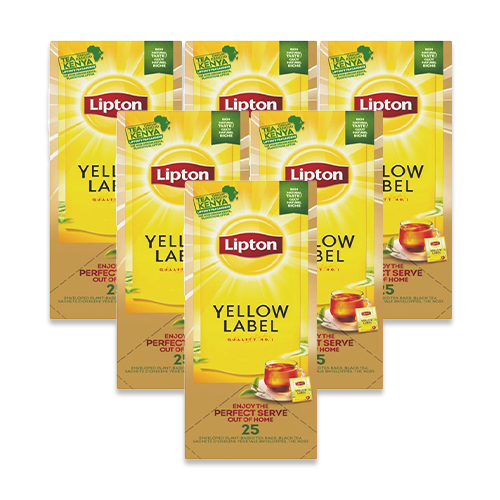 Lipton - Feel Good Selection Zwarte Thee Yellow Label - 6x 25 zakjes