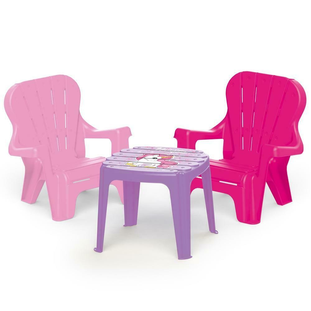 Top1Toys Tafel met 2 stoelen eenhoorn roze