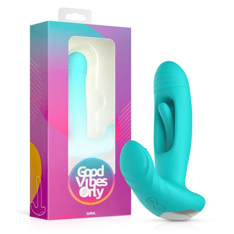 Good Vibes Only - Gina Tappende G-spot Vibrator - Turquoise