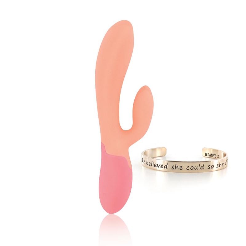 Rianne S RS - Essentials - Xena Verwarmende Rabbit Vibrator - Perzik - Oranje