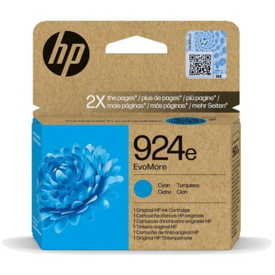 HP HP 924E (XL) Inktcartridge cyaan 4K0U7NE Replace: N/A