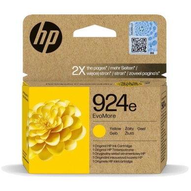 HP HP 924E (XL) Inktcartridge geel 4K0U9NE Replace: N/A