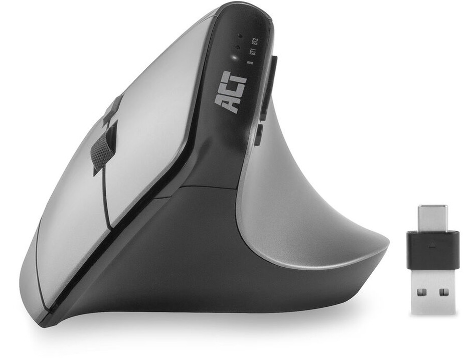 ACT AC5155 Bluetooth Ergonomic Mouse USB-C/USB-A | Muizen | 8716065529944