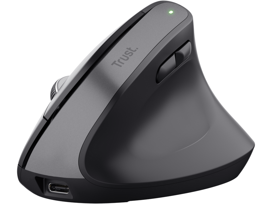 Trust Bayo+ Ergonomische Draadloze Muis Zwart | Muizen | 8713439251463